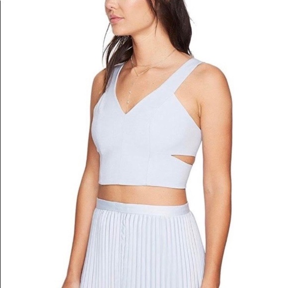 Dolce Vita Lily Cropped Bustier Top Blue Blouse S - Picture 4 of 4